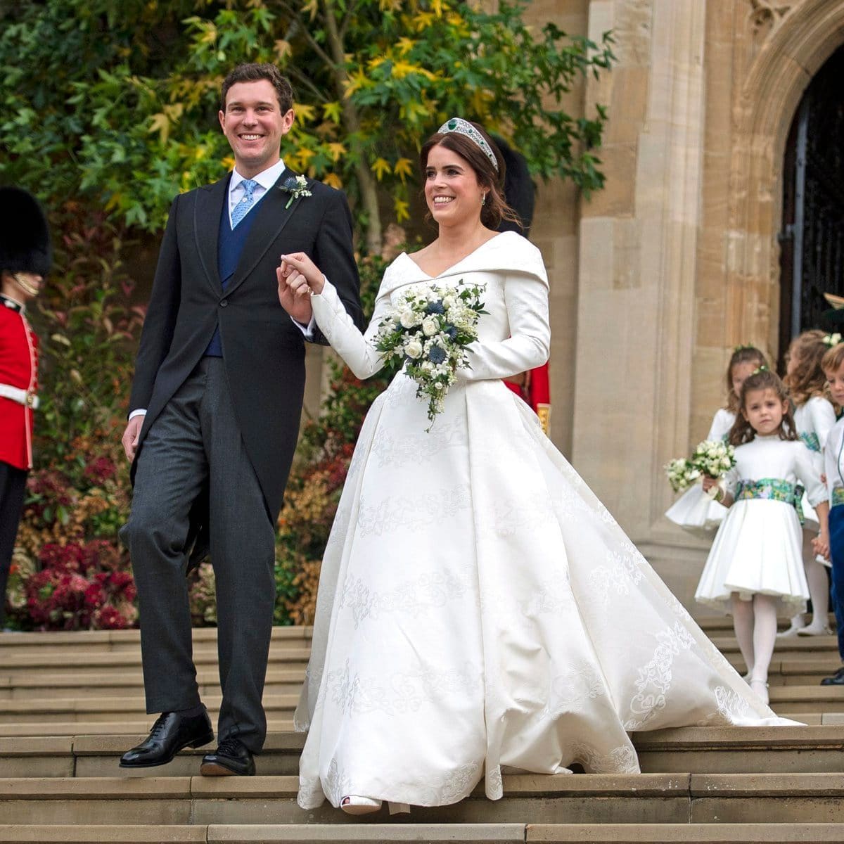 Jack and Eugenie tied the knot at St. George's Chapel on October 12, 2018