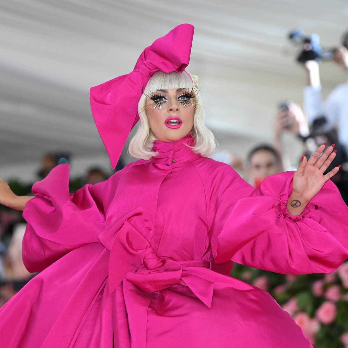 Lady Gaga walking the red carpet of the 2019 Met Gala