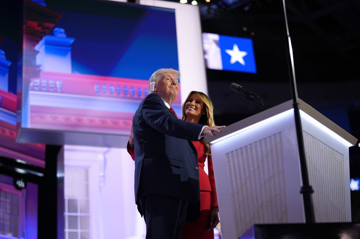 The former first lady appeared on stage at the RNC with her husband on July 18