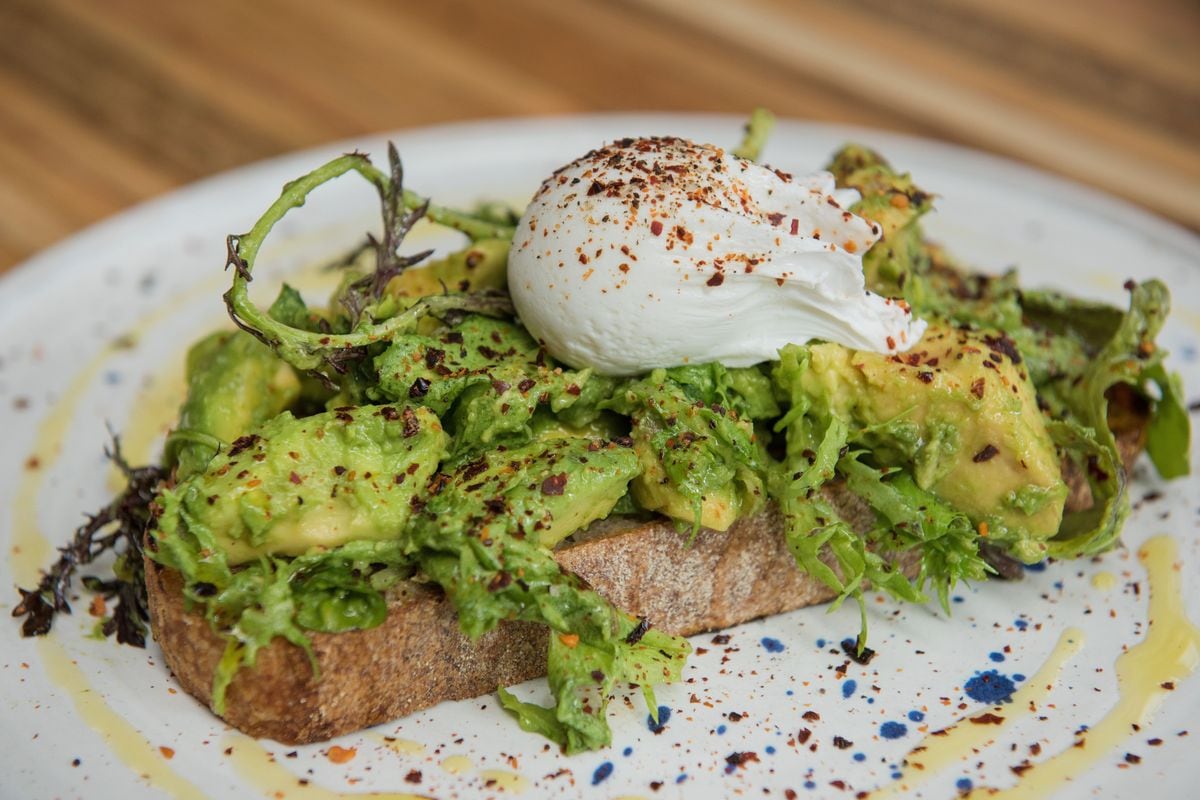 Avocado toast with poached egg 