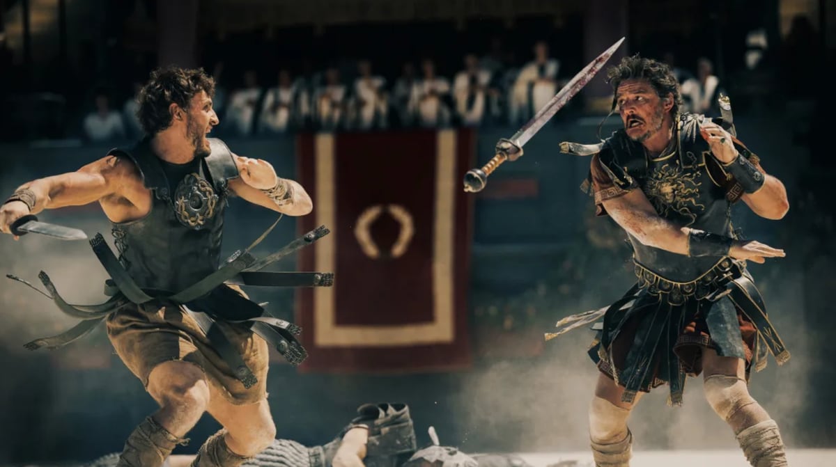 Pedro Pascal and Paul Mescal in 'Gladiator II'