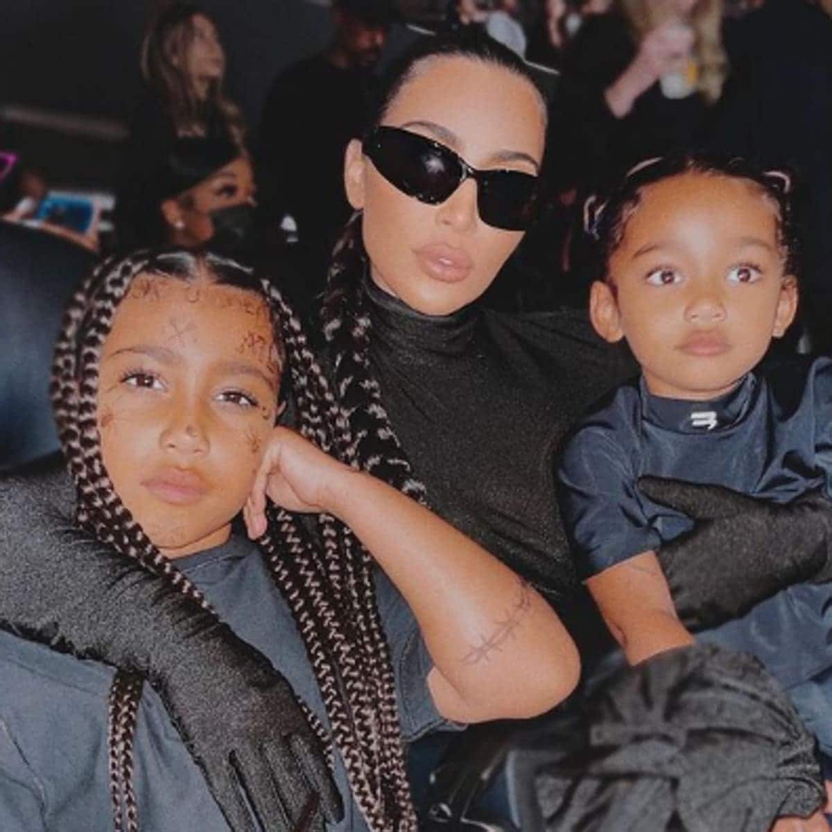 Kim Kardashian and her children