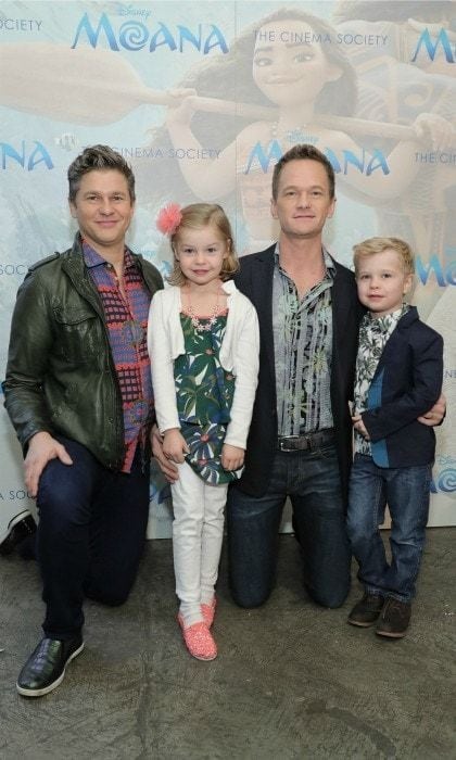 November 20: Neil Patrick Harris and David Burtka escorted their children, Harper and Gideon down the carpet during the screening of <i>Moana</i> in NYC.
Photo: Neilson Barnard/Getty Images