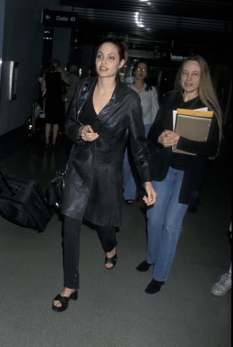 Angelina Jolie and her mother Marcheline Bertrand in Los Angeles, California (Photo by Ron Galella, Ltd./Ron Galella Collection via Getty Images)