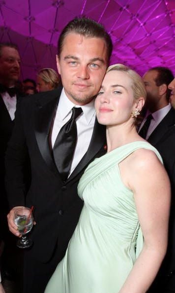 To the stars! The 'Titanic' costars did not have to look very far for the stars while attending the 2007 Vanity Fair Oscar Party hosted by Graydon Carter. Leo has called his bond with the actress "unbreakable."
<BR>
In 2013 he revealed, "We were both just kids of 21 when we made 'Titanic' all those years ago. But, even then, Kate seemed more mature and worldly than I was. I cried on her shoulder many times as we found the demands of filming under the director James Cameron so tough. We have never not been friends since that time. I speak to her all the time. But friends not lovers."
<br>
<BR>
Photo: WireImage for Vanity Fair Magazine