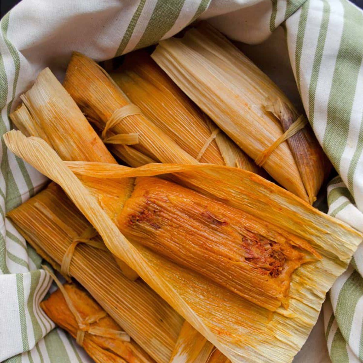 Red Chile Jackfruit Tamales by Dora's Table