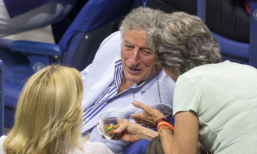 Singer Tony Bennett chatted courtside at the USTA Billie Jean King National Tennis Center in Queens.
Photo: Team GT/GC Images