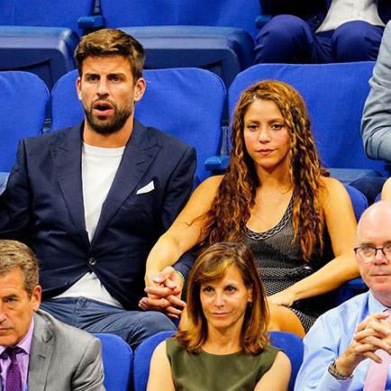 Shakira and Pique show affection at the US Open