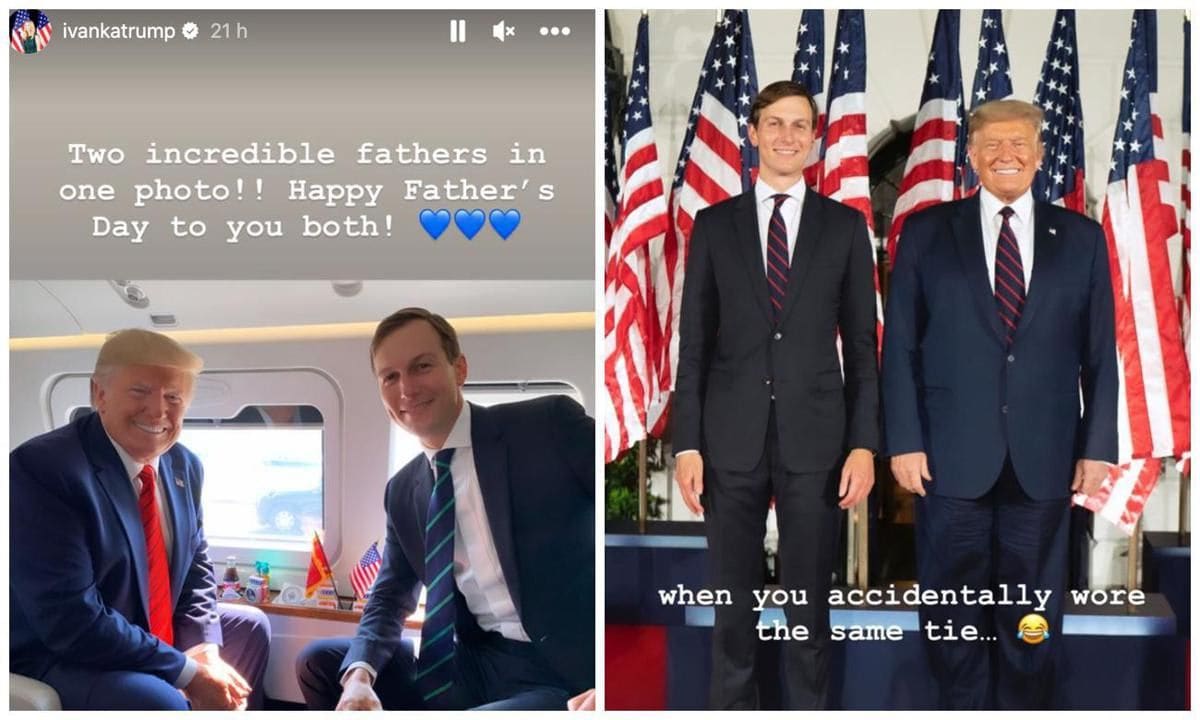 Ivanka Trump wishes her husband and dad a Happy Father's Day