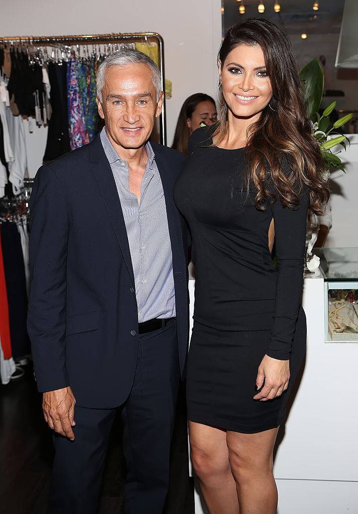 Jorge Ramos and Chiquinquira Delgado pose at Studio LX 