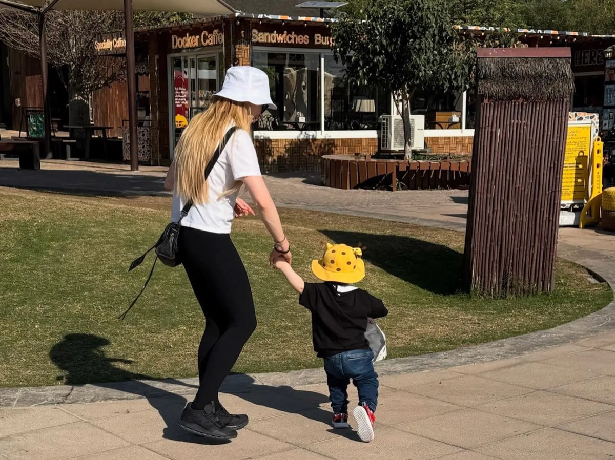 Lindsay Lohan shared rare photos of her son, Luai, from their family zoo outing via Instagram on Friday.