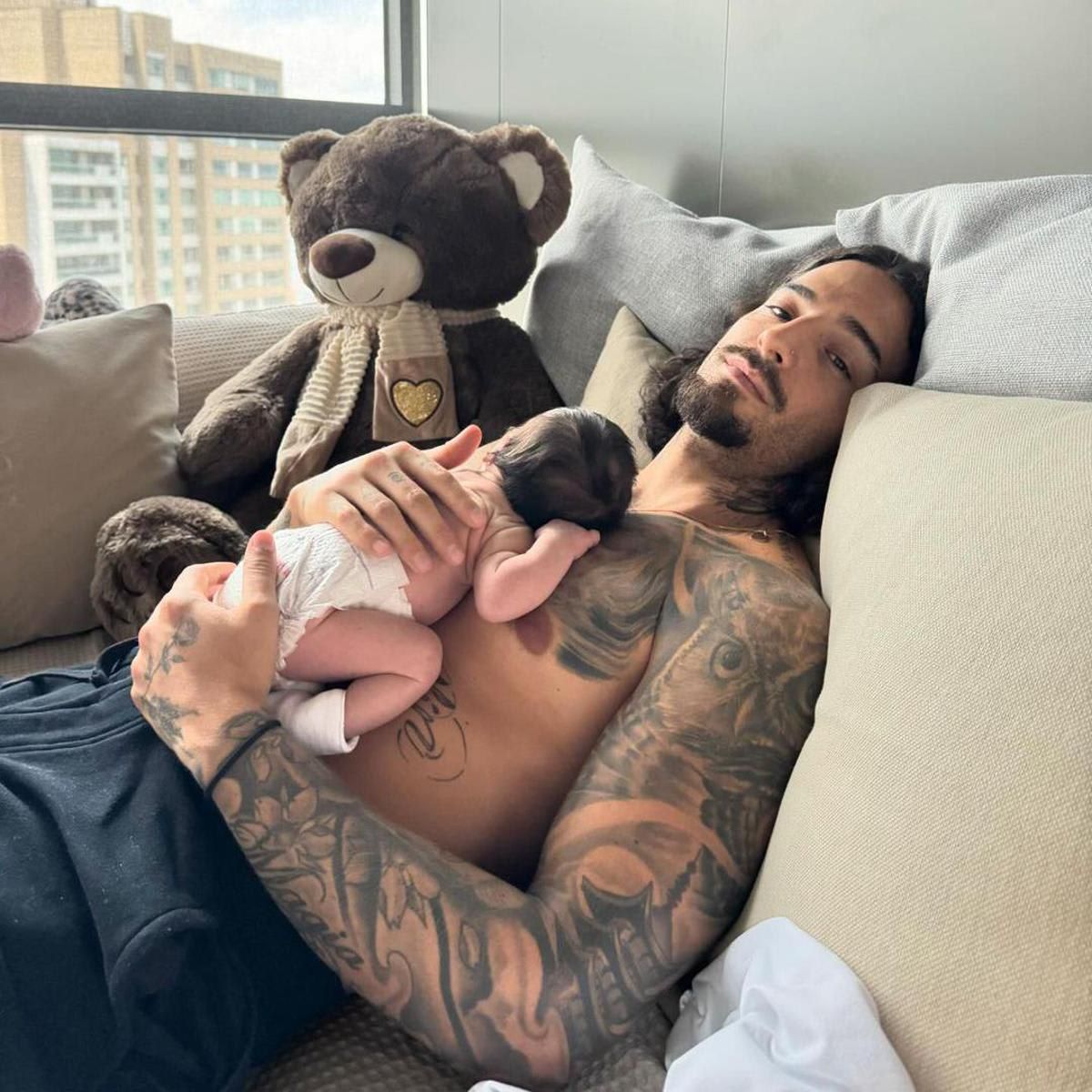 Maluma's first days as a dad