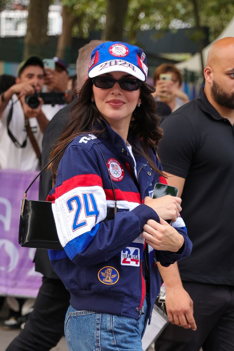 Kendall Jenner is seen leaving the gymnastics event at the 2024 Paris Olympics on August 1, 2024 