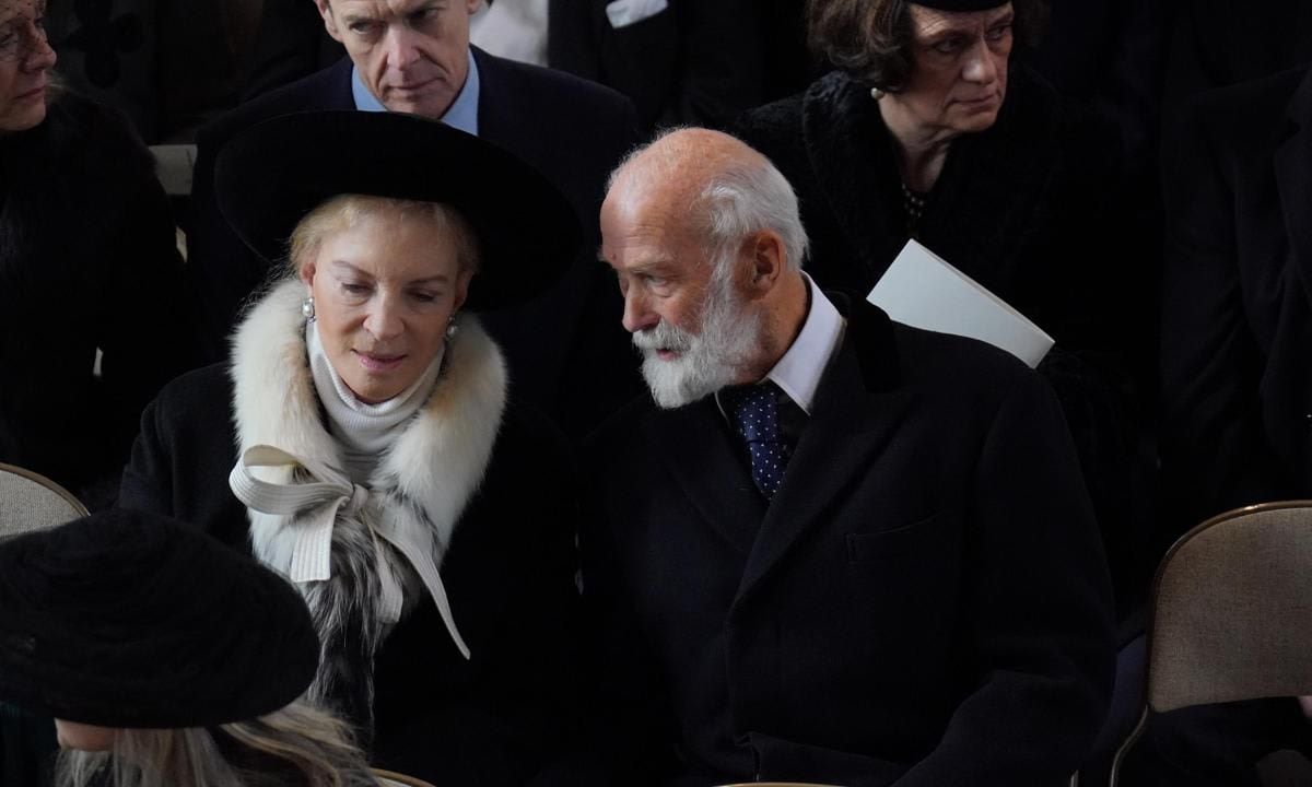 Prince and Princess Michael of Kent attended the memorial service for King Constantine II of Greece on Feb. 27