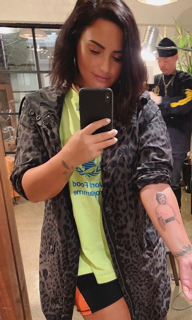 Demi Lovato has no problem showing off tattoos