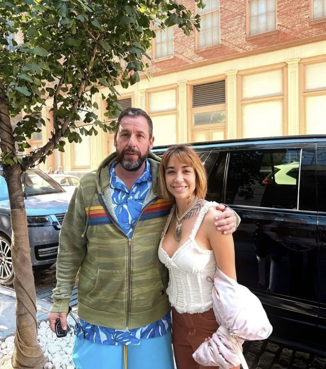 Maria Becerra and Adam Sandler in New York