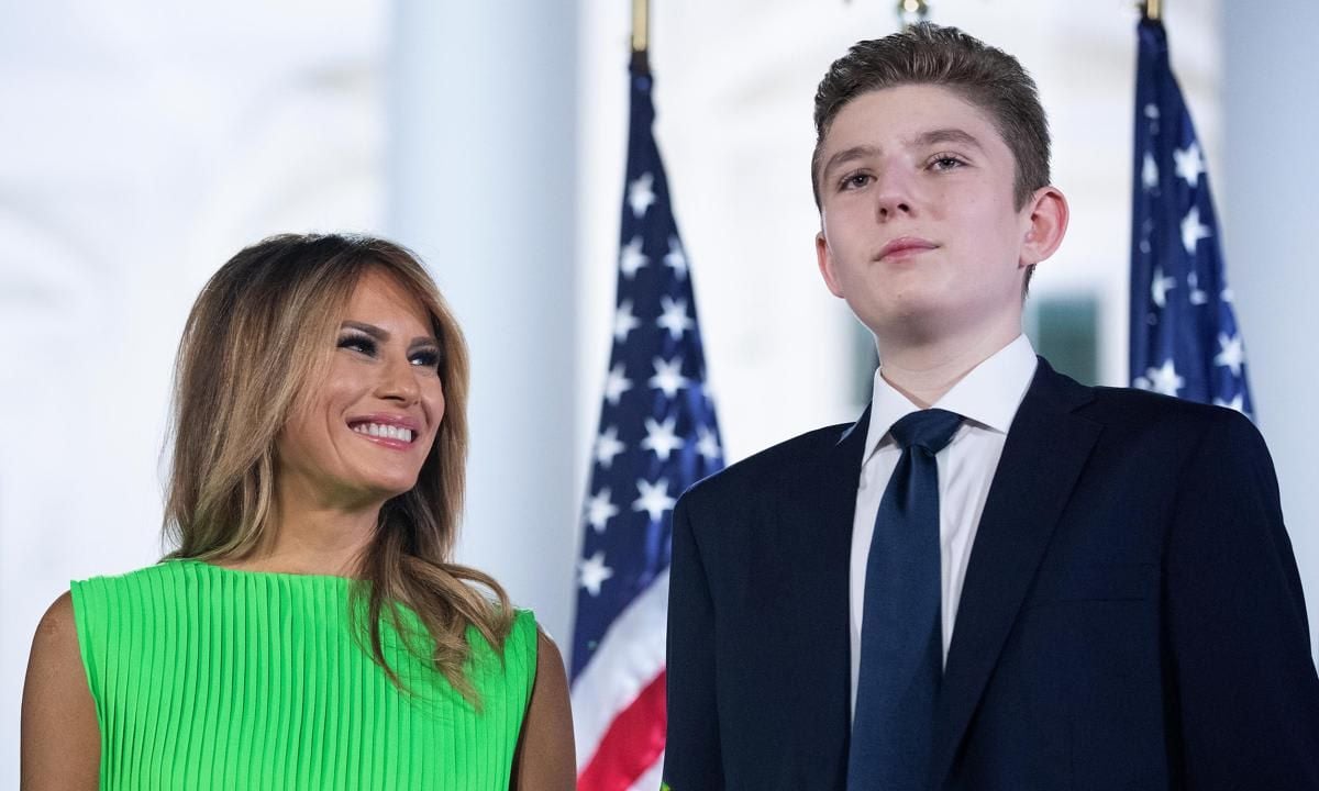 Melania and Barron at the 2020 Republican National Convention.