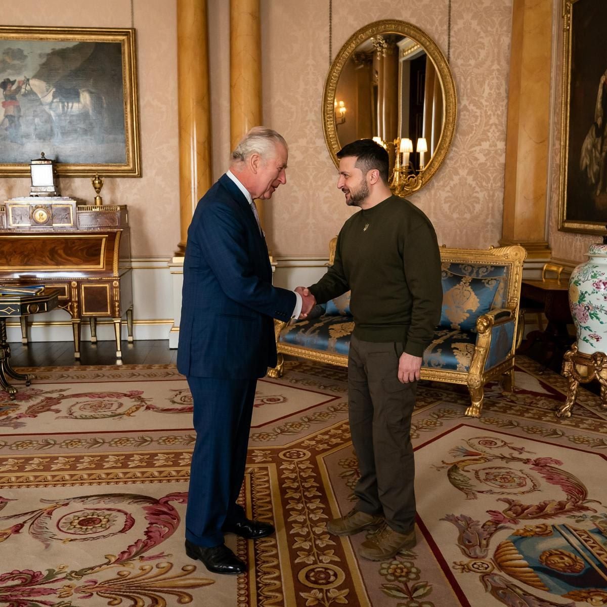 The King welcomed the President of Ukraine to Buckingham Palace on Feb. 8