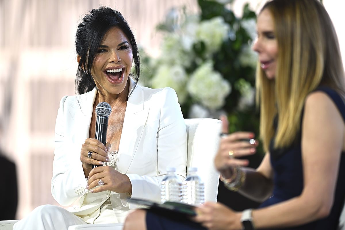 Lauren Sanchez speaks at the 2024 Forbes Power Women's Summit on September 11, 2024 in New York City. (Photo by Steven Ferdman/Getty Images)