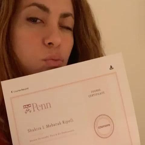 Shakira completes her four week course