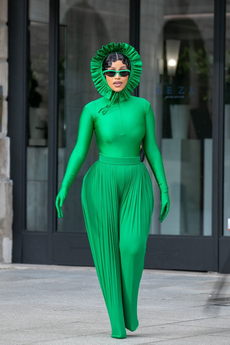 Singer Cardi B is seen on Place Vendome on October 03, 2021 in Paris, France. (Photo by Marc Piasecki/GC Images)