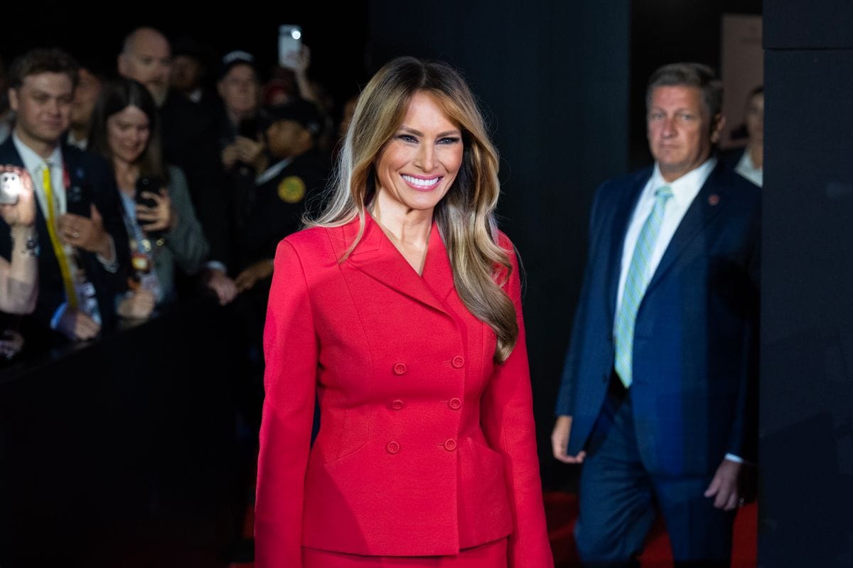 Former first lady Melania Trump arrives to the Fiserv Forum on the last night of the Republican National Convention in Milwaukee, Wis., on Thursday July 18, 2024. (Tom Williams/CQ-Roll Call, Inc via Getty Images)