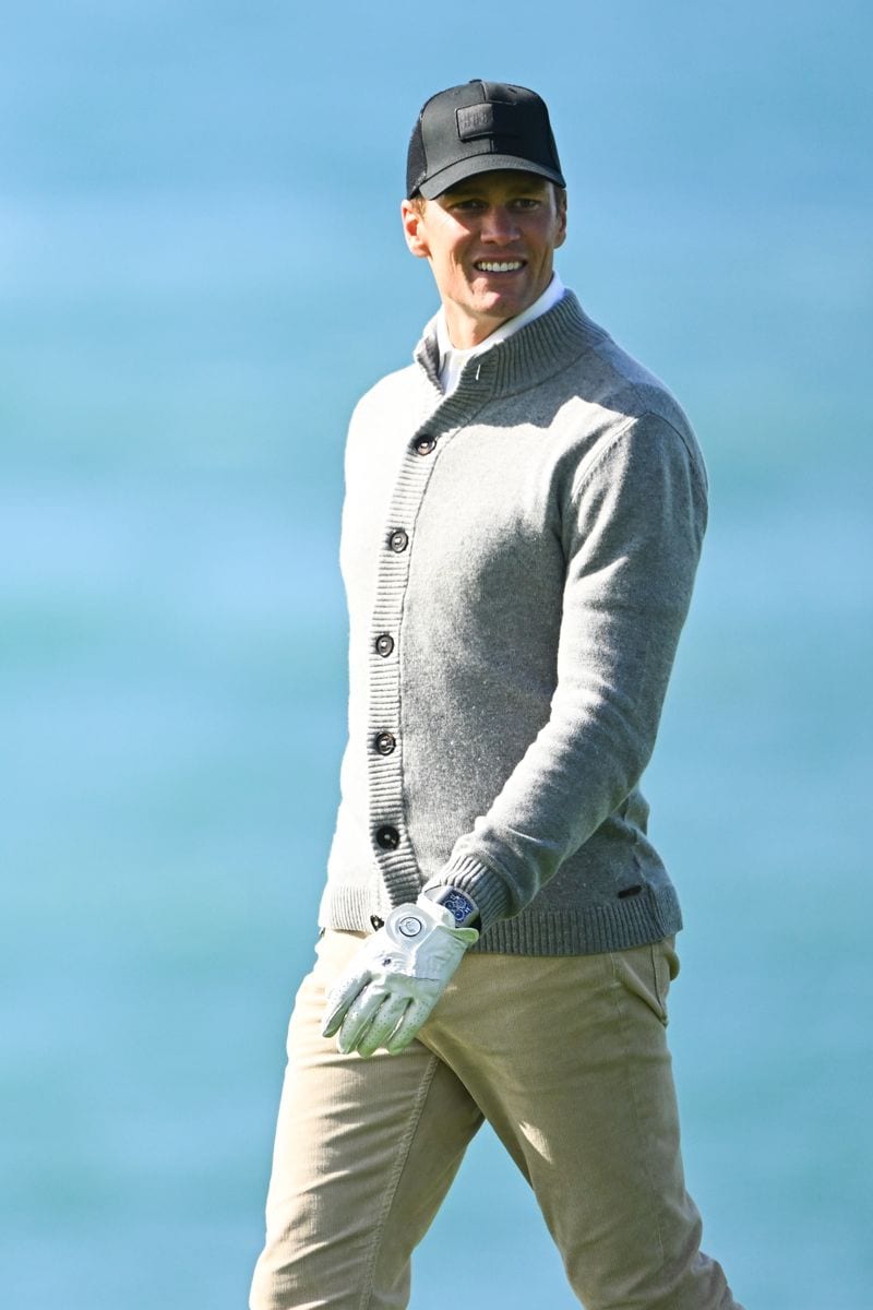 Former NFL quarterback Tom Brady walks down the ninth fairway during the second round of AT&T Pebble Beach Pro-Am at Pebble Beach Golf Links on February 2, 2024, in Pebble Beach, California.