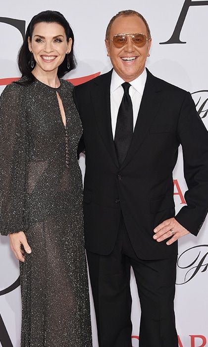 Actress Julianna Margulies and designer Michael Kors at the 2015 CFDA Awards
<br>
Photo: Getty Images