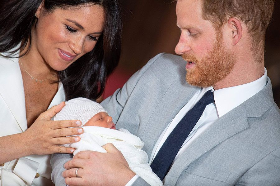 Meghan Markle and Prince Harry with baby Sussex