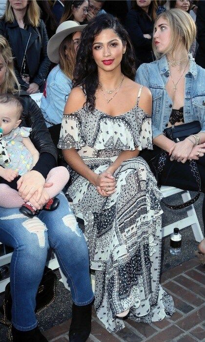 February 4: Camila Alves sat pretty during the Rebecca Minkkoff "See Now, Buy Now" fashion show in L.A.
David Livingston/Getty Images