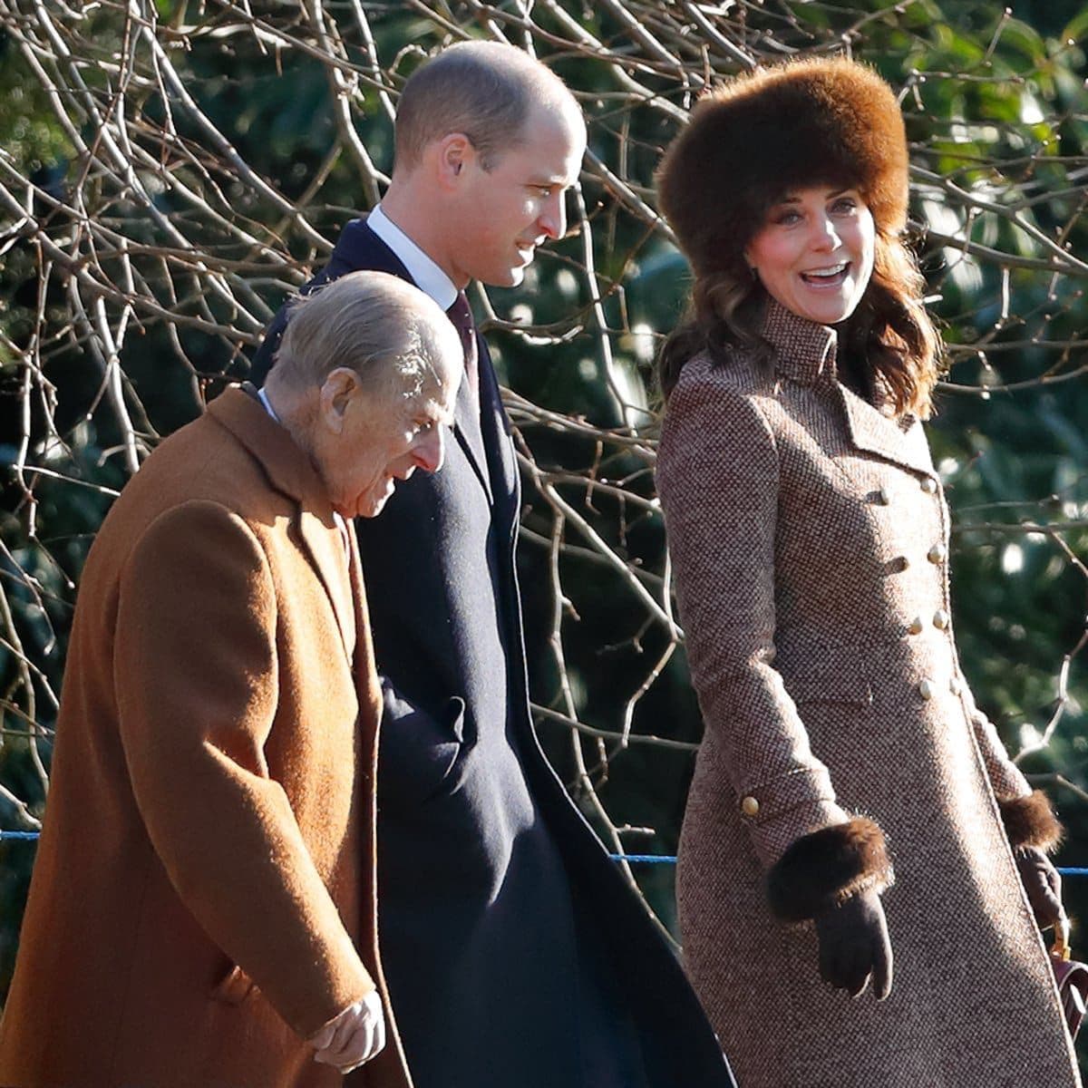 Prince William, Kate and Prince Philip attended service at St Mary Magdalene Church in 2018.