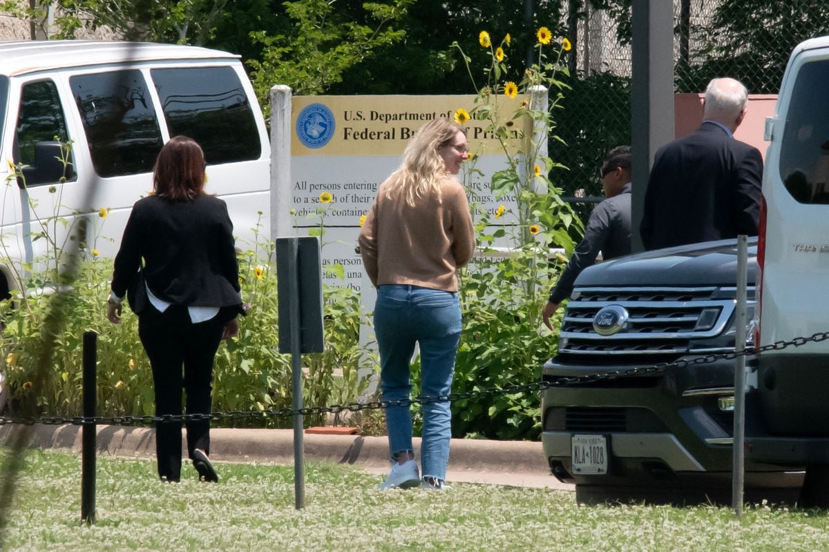 Elizabeth Holmes at the Federal Prison Camp in Bryan, Texas.