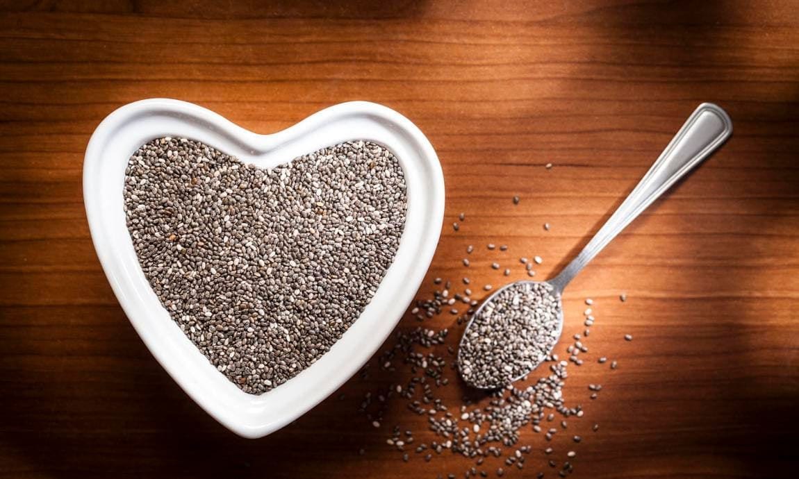 Top view of a heart shaped bowl