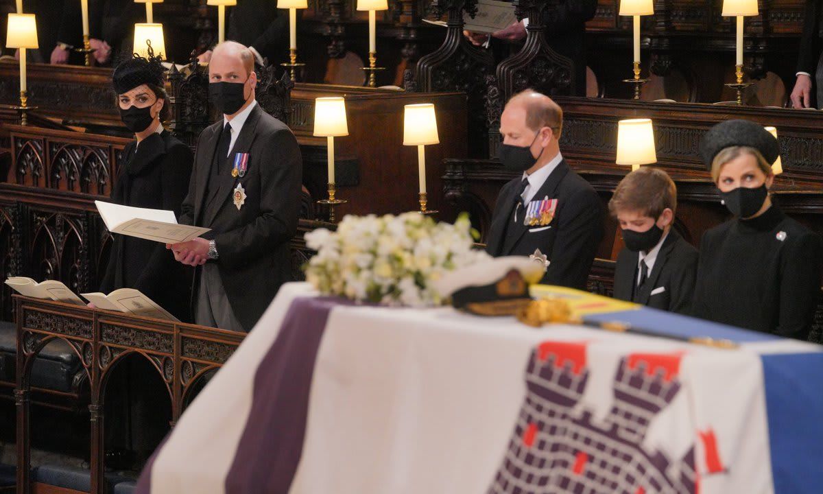 The Duke and Duchess of Cambridge attended Prince Philip's ceremonial royal funeral on April 17