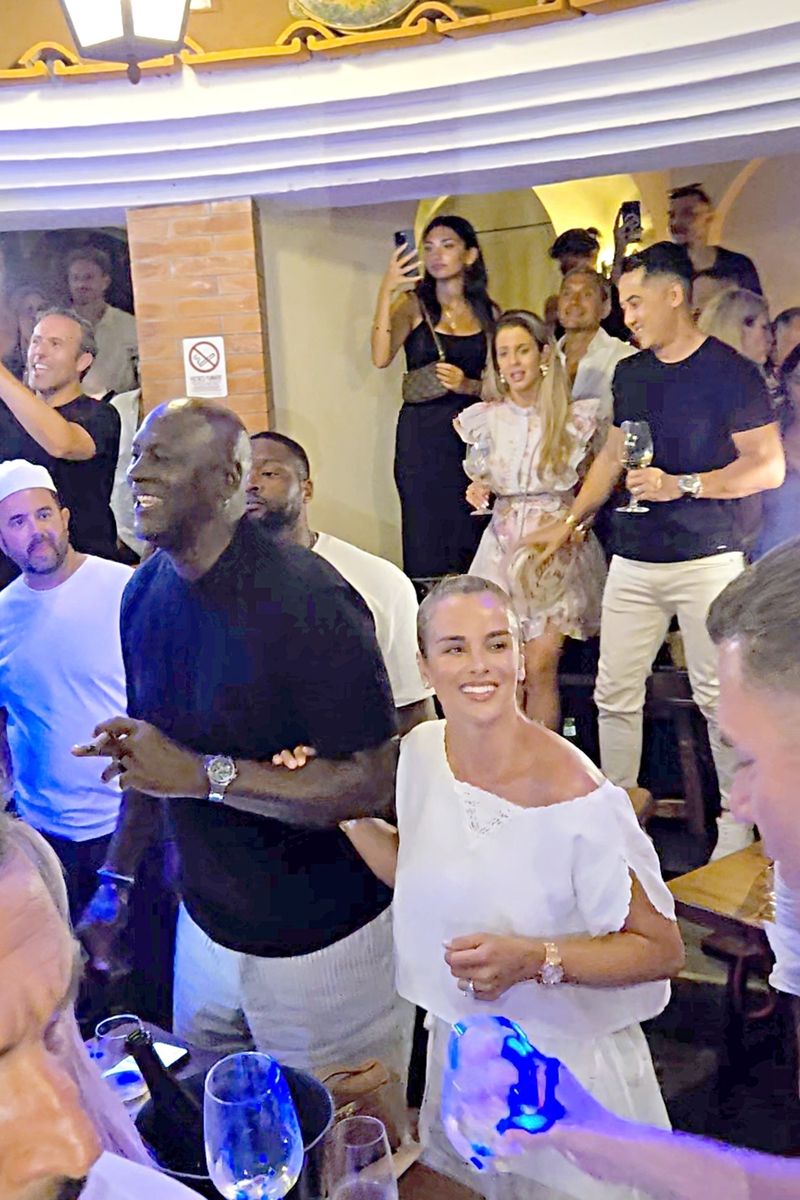 NBA legend Michael Jordan and his wife Yvette Prieto laugh and dance the night away at Anema e Core Tavern