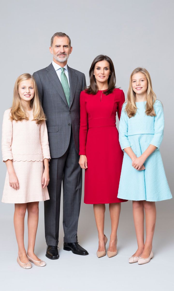 Queen Letizia and King Felipe release family's 2020 Christmas card