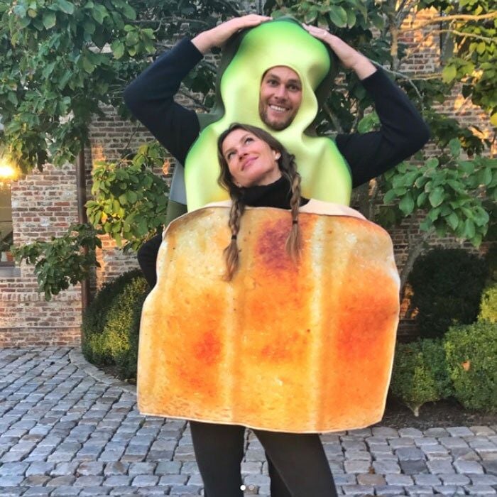 Forget peanut butter and jelly, Gisele Bundchen and Tom Brady were the perfect avocado toast. The couple, who generally eats clean and avoids carbs, couldn't resist adding some bread in their life as they took their kids trick-or-treating.
Photo: Instagram/@gisele