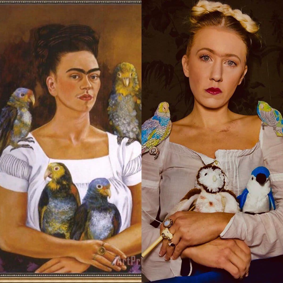 Getty Museum Challenge Frida Kahlo imitation