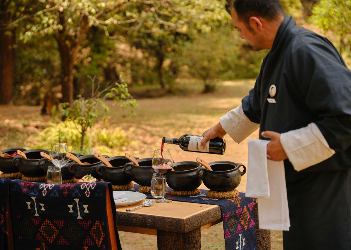 Amankora, Bhutan - Experience, Tiger's Nest Log Cabin, Outdoor F&B Set-Up