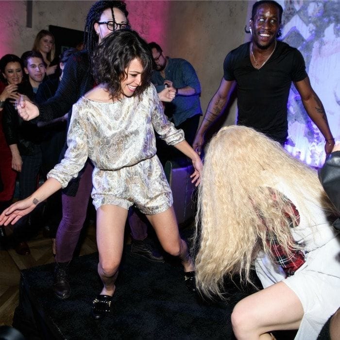 June 6: Tatiana Maslany showed off her best dance moves at BBC AMERICA's <i>Orphan Black</I> premiere party at Vandal in NYC.
Photo: Dave Kotinsky/Getty Images for BBC America