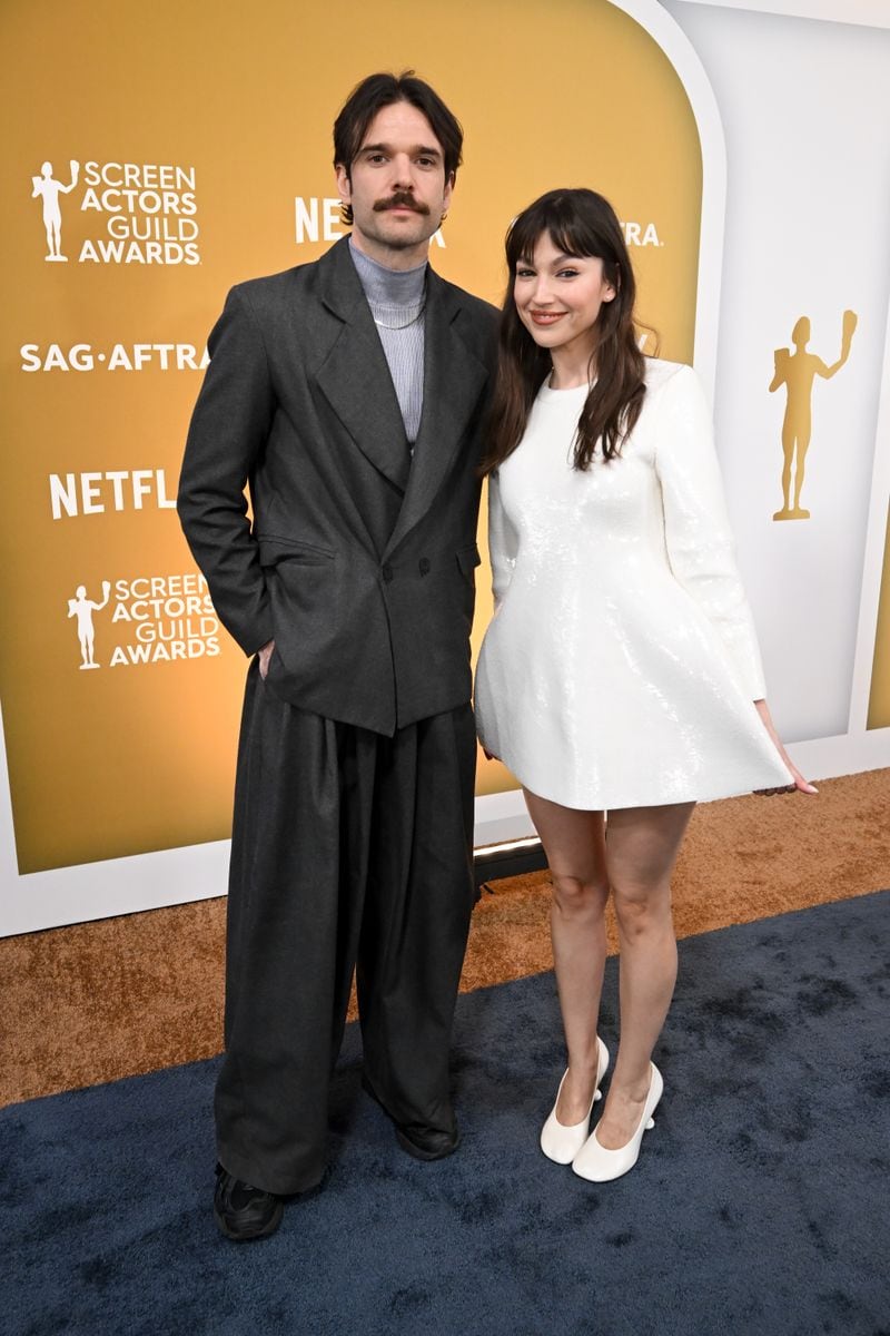 Jon Arias, Ursula Corbero at the 31st Screen Actors Guild Awards held at Shrine Auditorium and Expo Hall on February 23, 2025 in Los Angeles, California. (Photo by Michael Buckner/Variety via Getty Images)