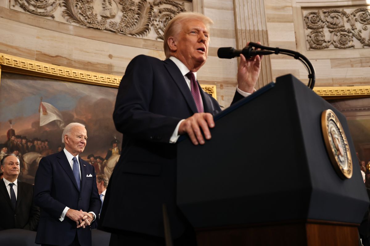 Donald Trump addresses the nation for the first time as President