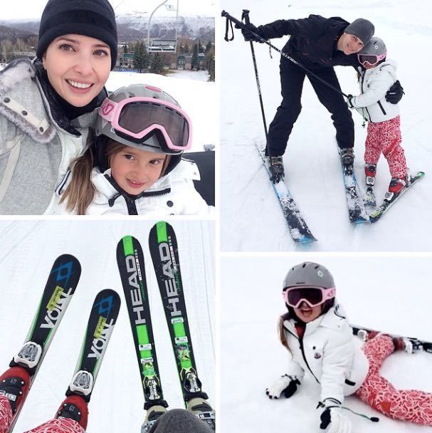 "So grateful for this past week in #Aspen with my family," Ivanka captioned this photo of her husband and daughter hitting the slopes.
<br>
Photo: Instagram/@ivankatrump
Photo: Instagram