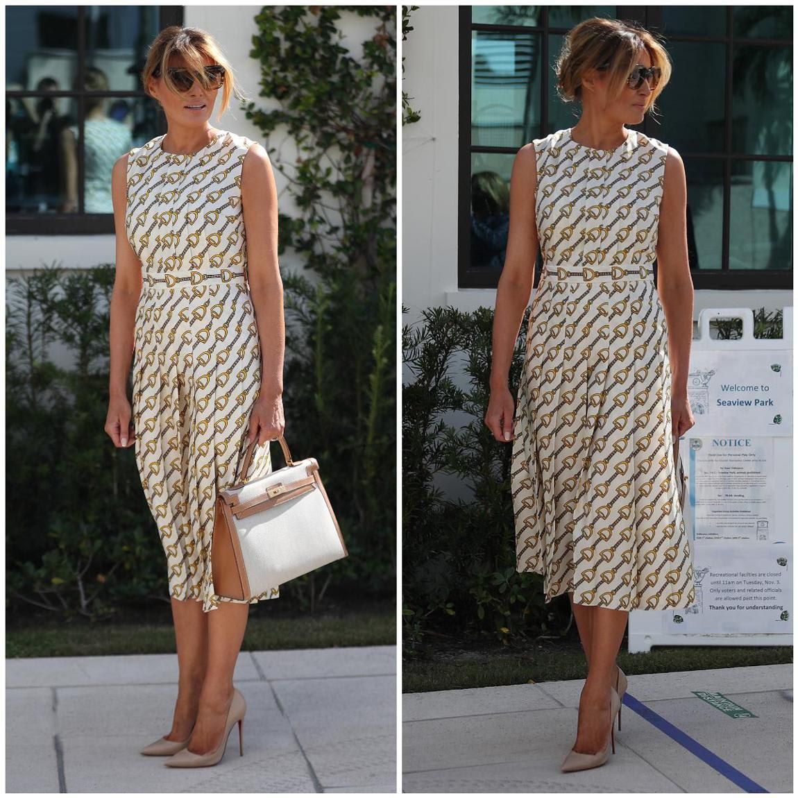 The first lady cast her ballot on Election Day in Palm Beach