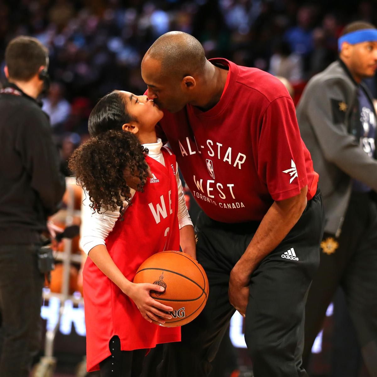 Gianna Bryant with Kobe Bryant