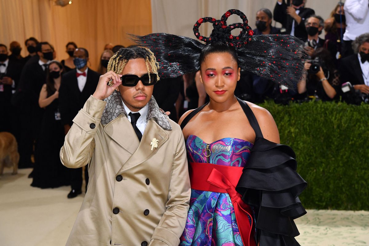 Naomi Osaka and Cordae arrive for the 2021 Met Gala at the Metropolitan Museum of Art 