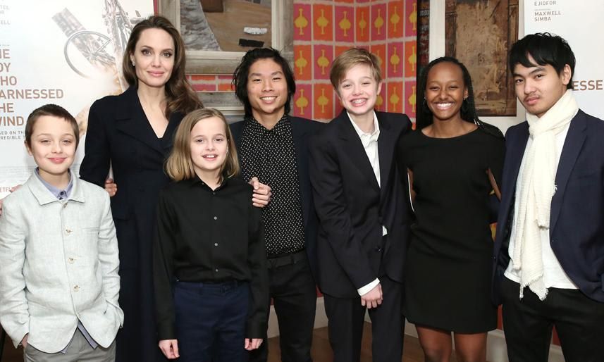 Angelina Jolie shares six kids with ex Brad Pitt