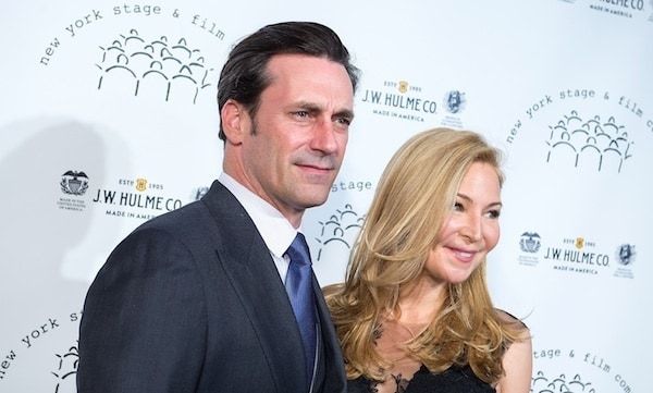 "Black Mirror" star Jon Hamm with partner and red-carpet sidekick Jennifer Westfeldt.