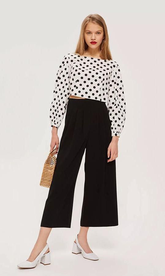 Black culottes by Topshop