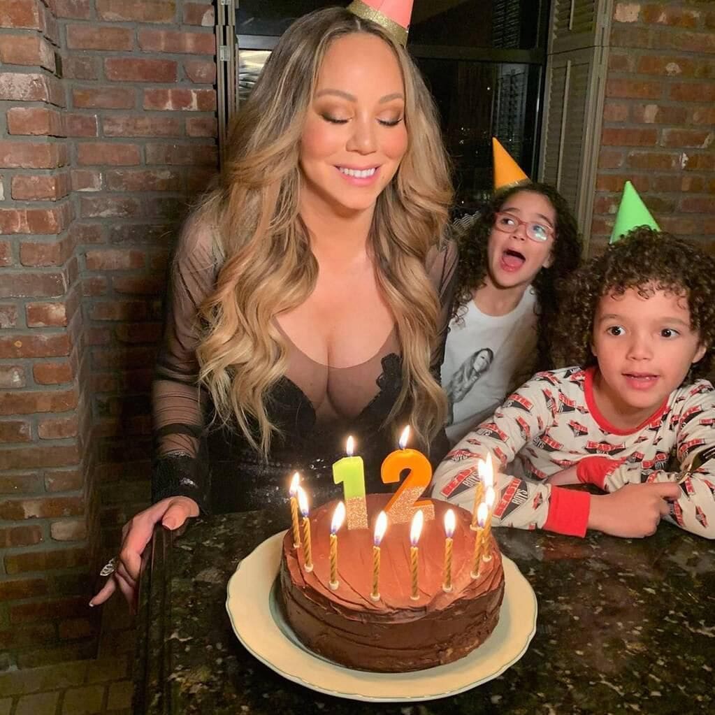 Mariah Carey celebrated her 50th birthday at home with kids Moroccan and Monroe
